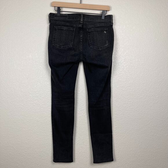 Rag & Bone Skinny Denim Jeans Rock w/ Holes Size 27 Distressed Grunge Emo - Picture 3 of 16